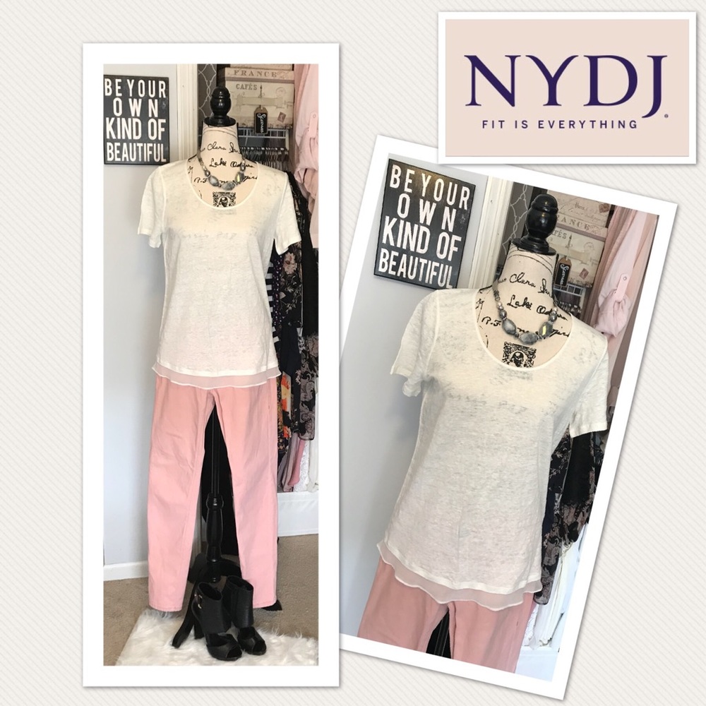💋NYDJ Linen Slub knit tee